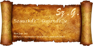Szaszkó Gusztáv névjegykártya