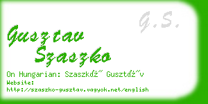 gusztav szaszko business card